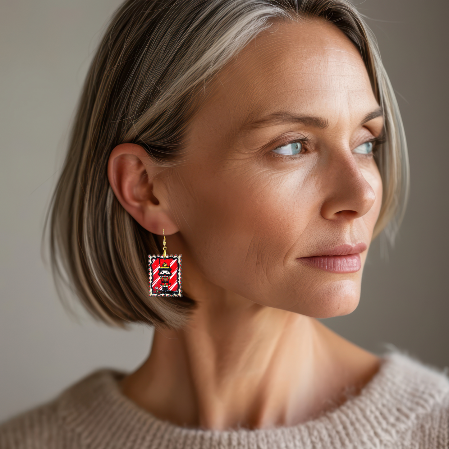 Stamp Shaped Sublimated Earring 1.5 inches