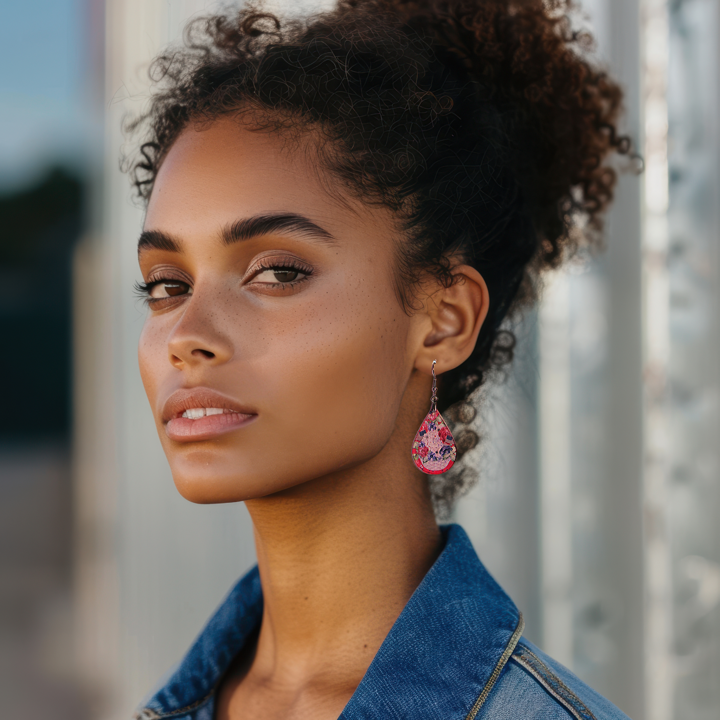 Acrylic Teardrop Shaped Sublimated Earrings