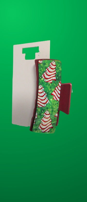 Christmas Sublimated Hair Clips Large
