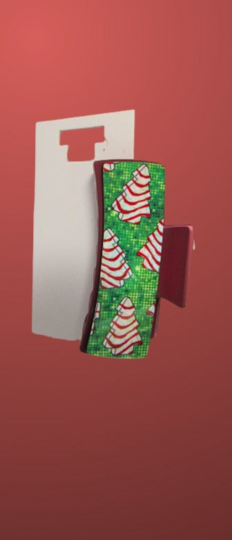 Christmas Sublimated Hair Clips Large