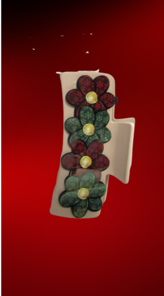 Large Flower Shaped Sublimated Hair Clip