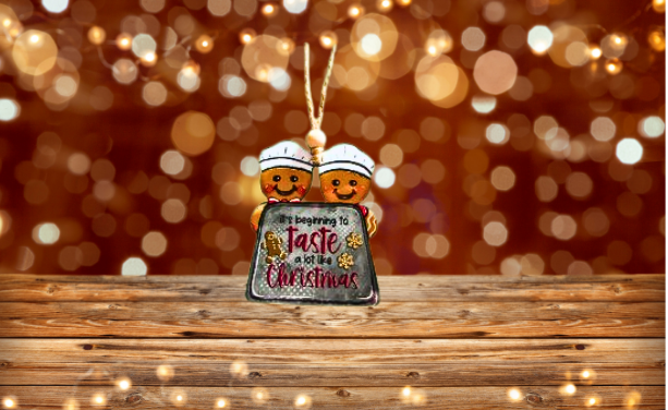 Gingerbread Pan Shaped Sublimated Ornament