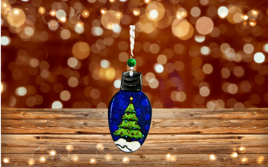 Christmas Light Bulb Shaped Sublimated Ornament