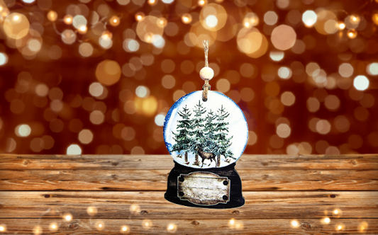 Snowglobe Shaped Sublimated Ornament