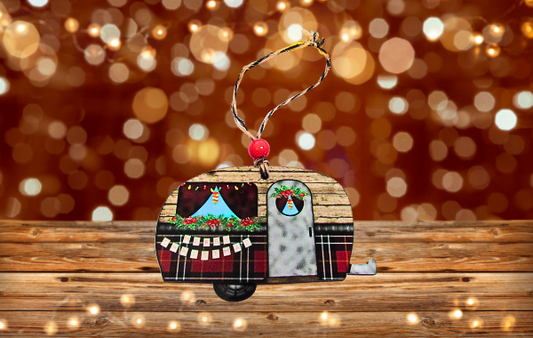 Camper Shaped Sublimated Ornaments