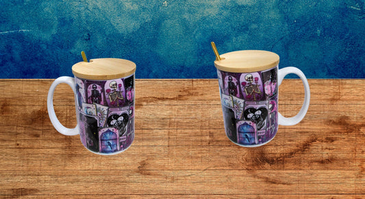 15 oz, Mug with Spoon and Lid Sublimated