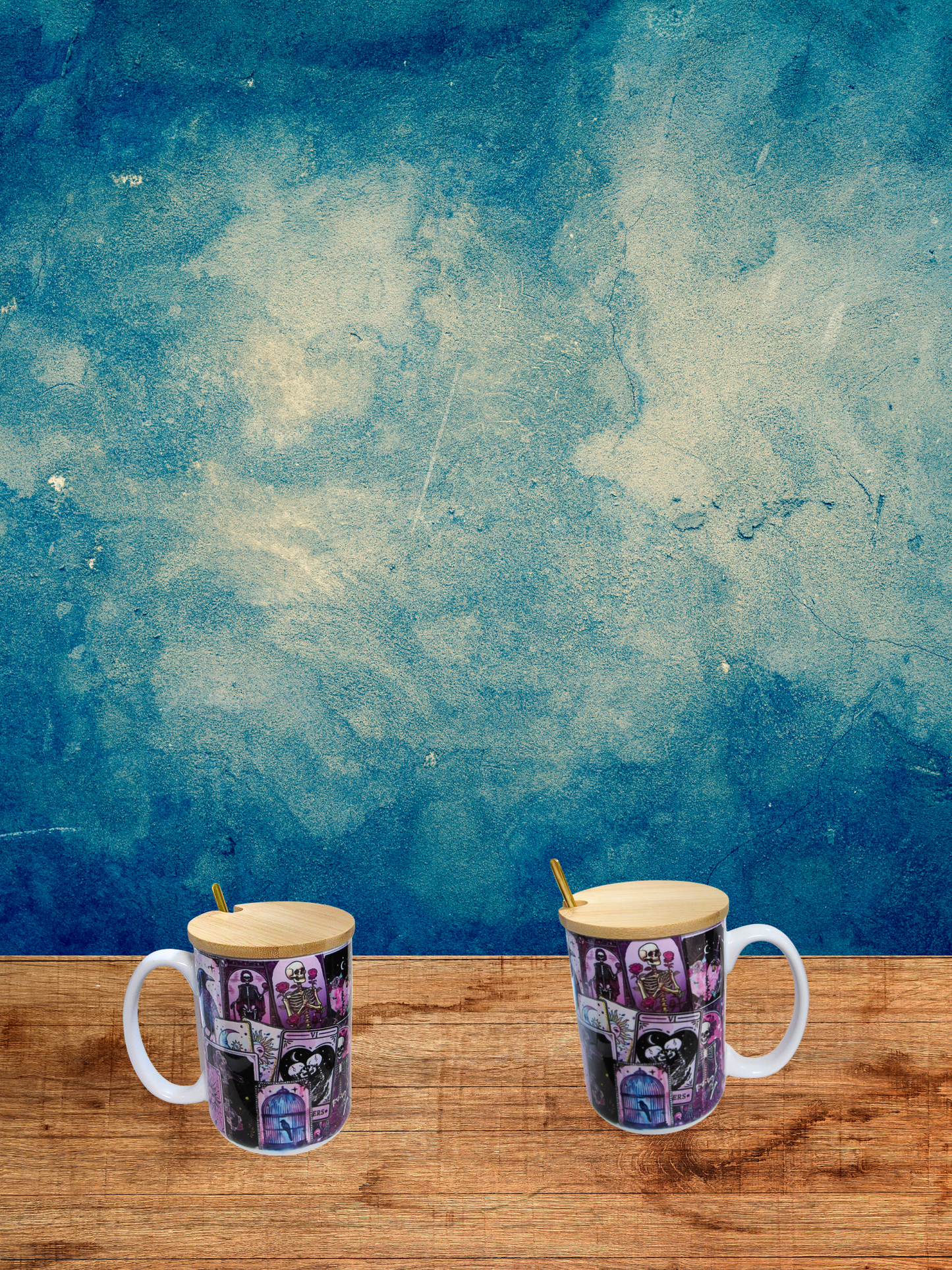 15 oz, Mug with Spoon and Lid Sublimated