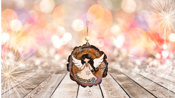 Wooden Slice Sublimated Ornament