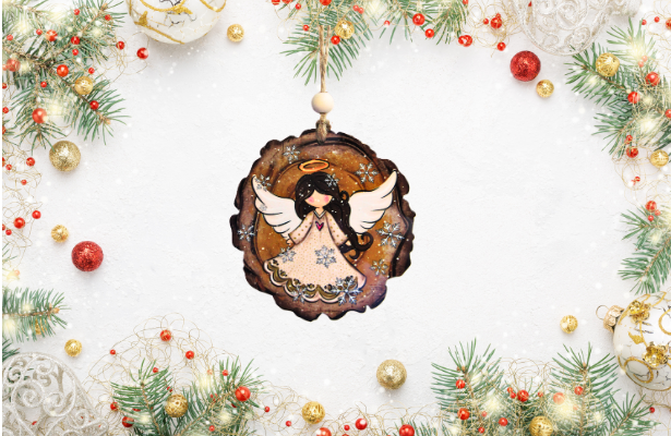Wooden Slice Sublimated Ornament