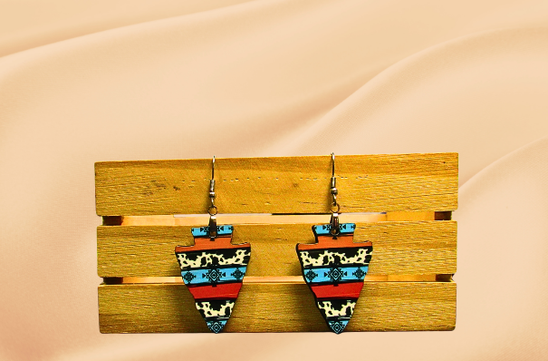 MDF-Arrow Head Shaped Sublimated Earrings 1.5 inch