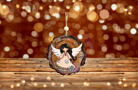 Wooden Slice Sublimated Ornament