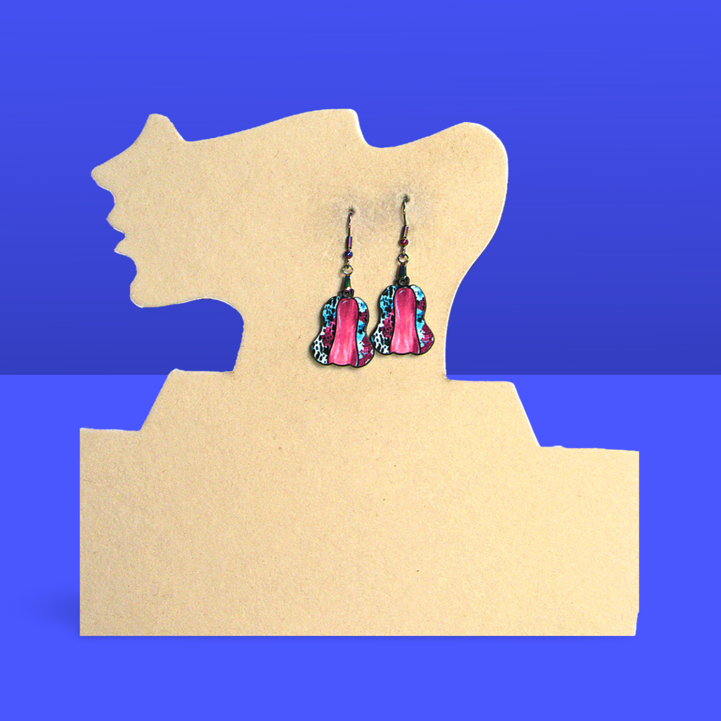 Lumpy Pumpkin Shaped Sublimated Earrings
