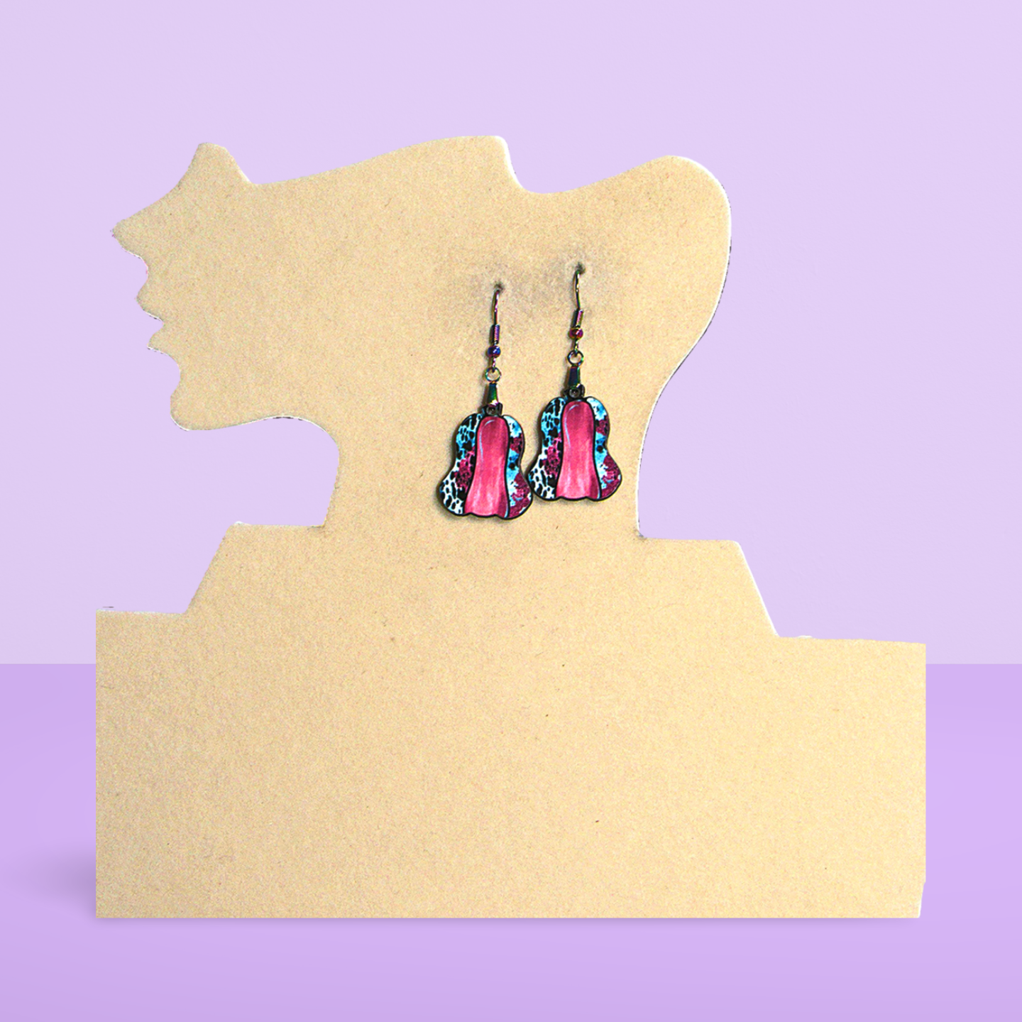 Lumpy Pumpkin Shaped Sublimated Earrings