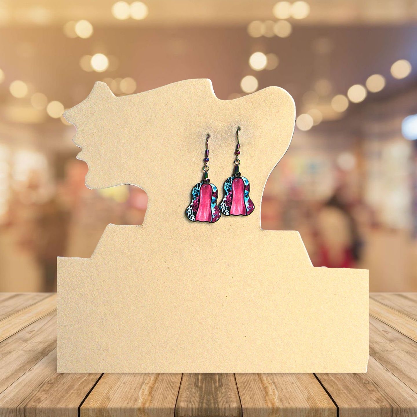 Lumpy Pumpkin Shaped Sublimated Earrings
