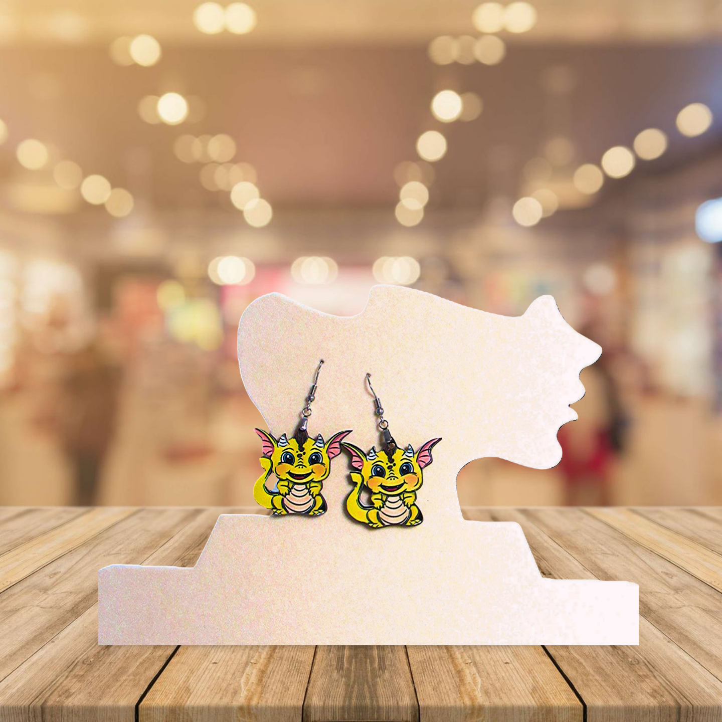 Dragon Shaped Sublimated Earrings 1.5 inch