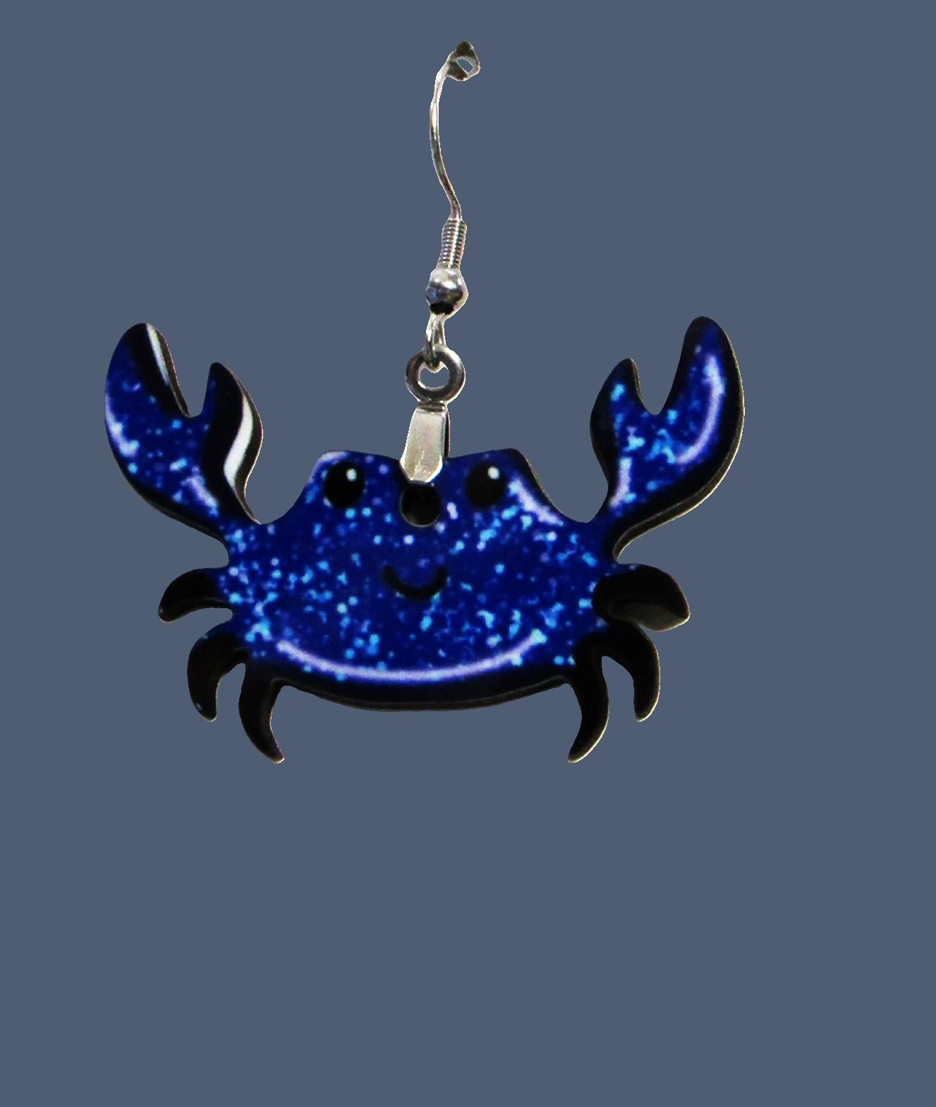 Crab Shaped Sublimated Earrings 1.5"