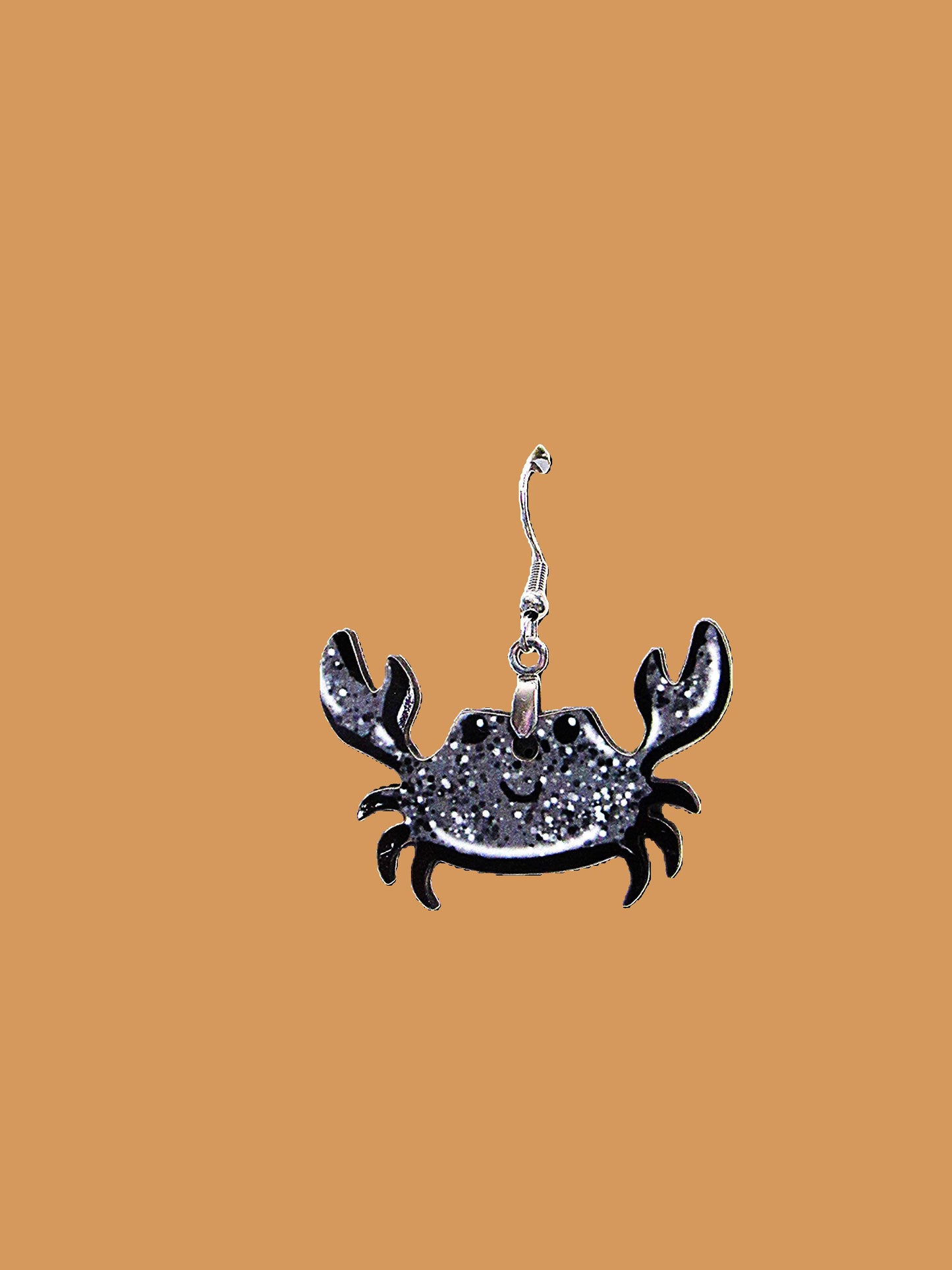 Crab Shaped Sublimated Earrings 1 inch