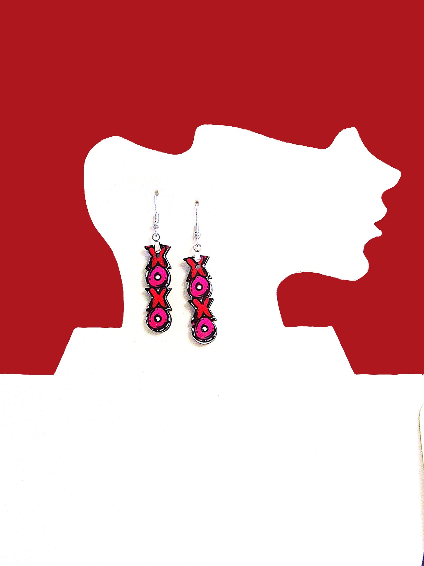XOXO  Shaped Sublimated Earrings