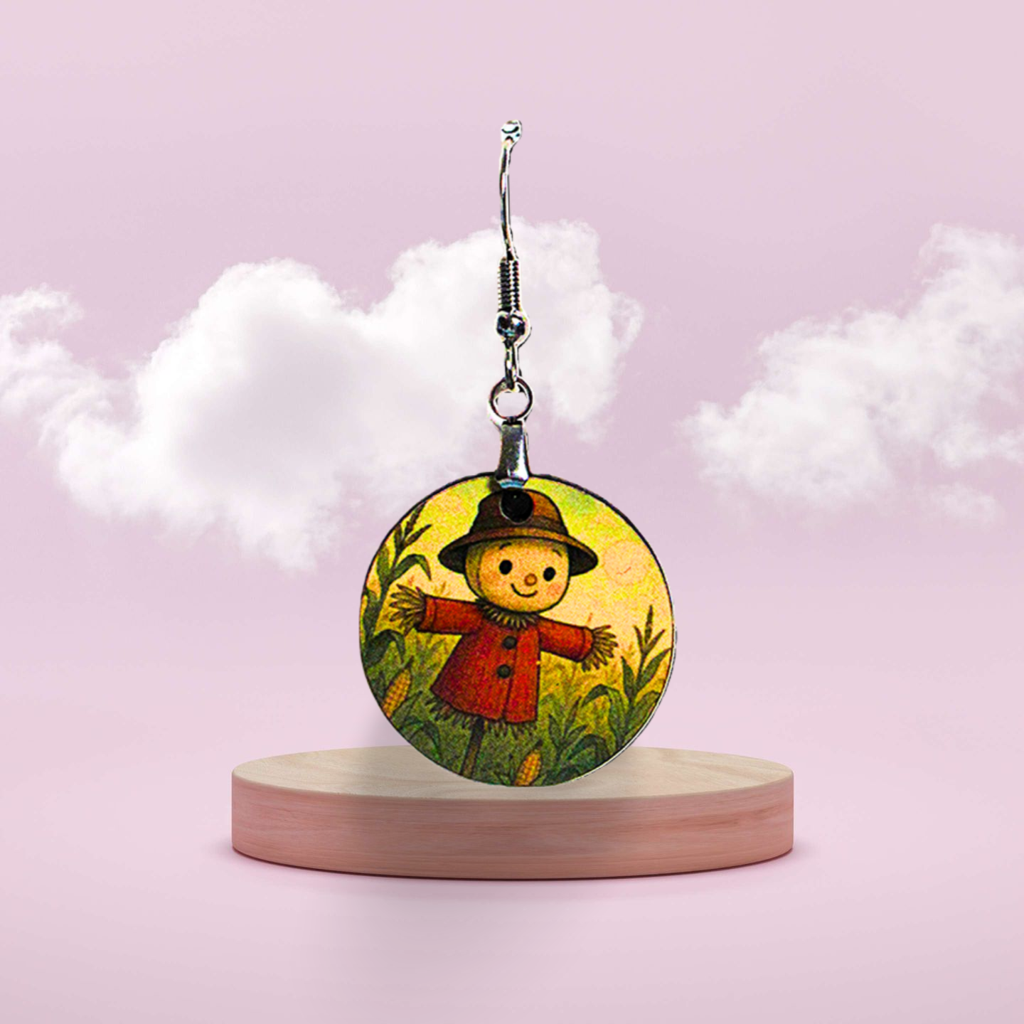 Round Shaped Sublimated 1 inch Earrings