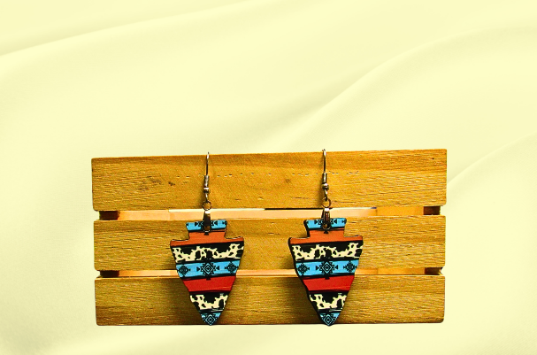 MDF-Arrow Head Shaped Sublimated Earrings 1.5 inch