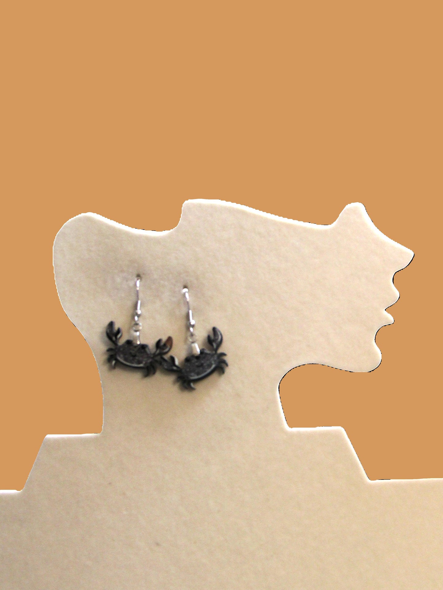 Crab Shaped Sublimated Earrings 1 inch