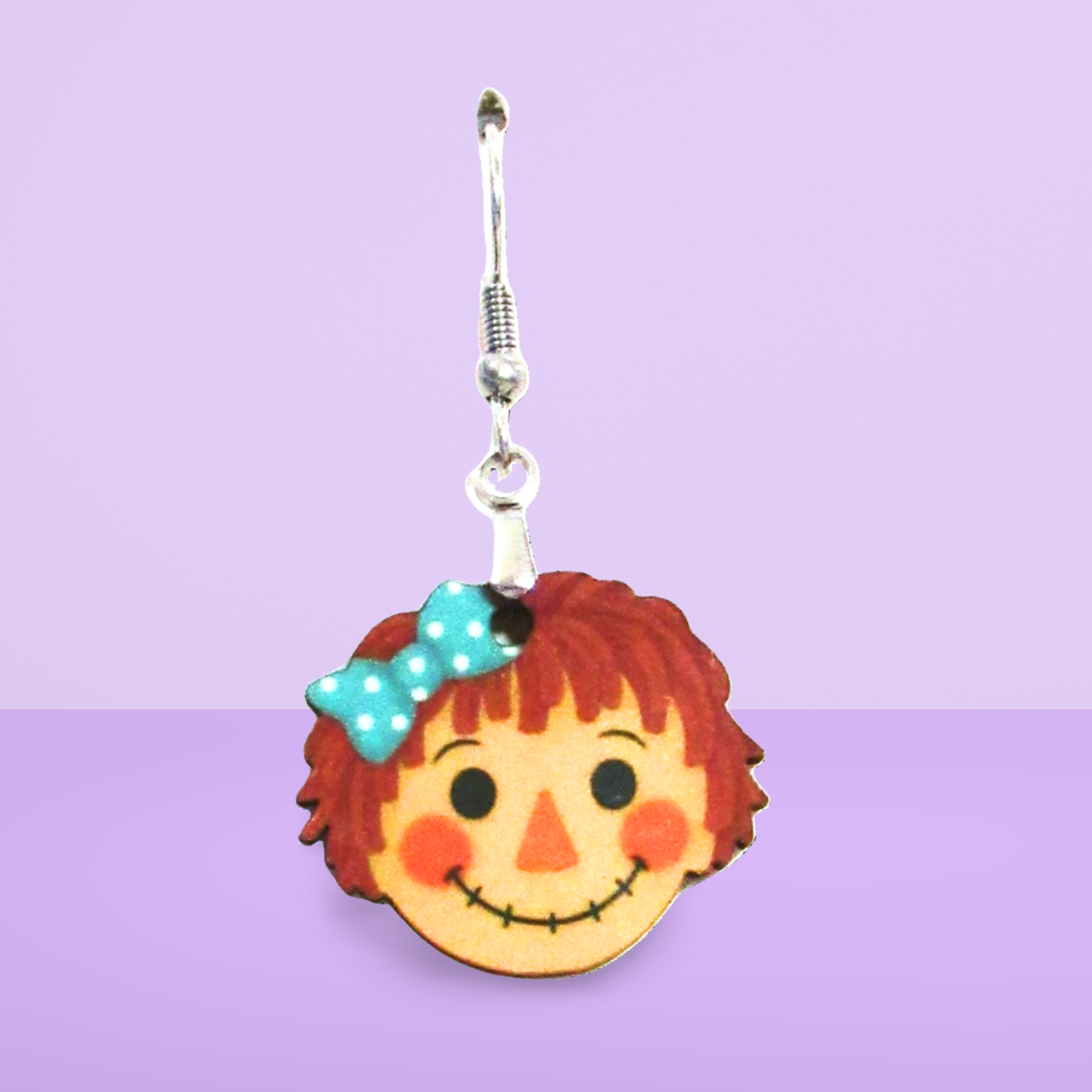 Scarecrow Girl Head Shaped Sublimated Earrings