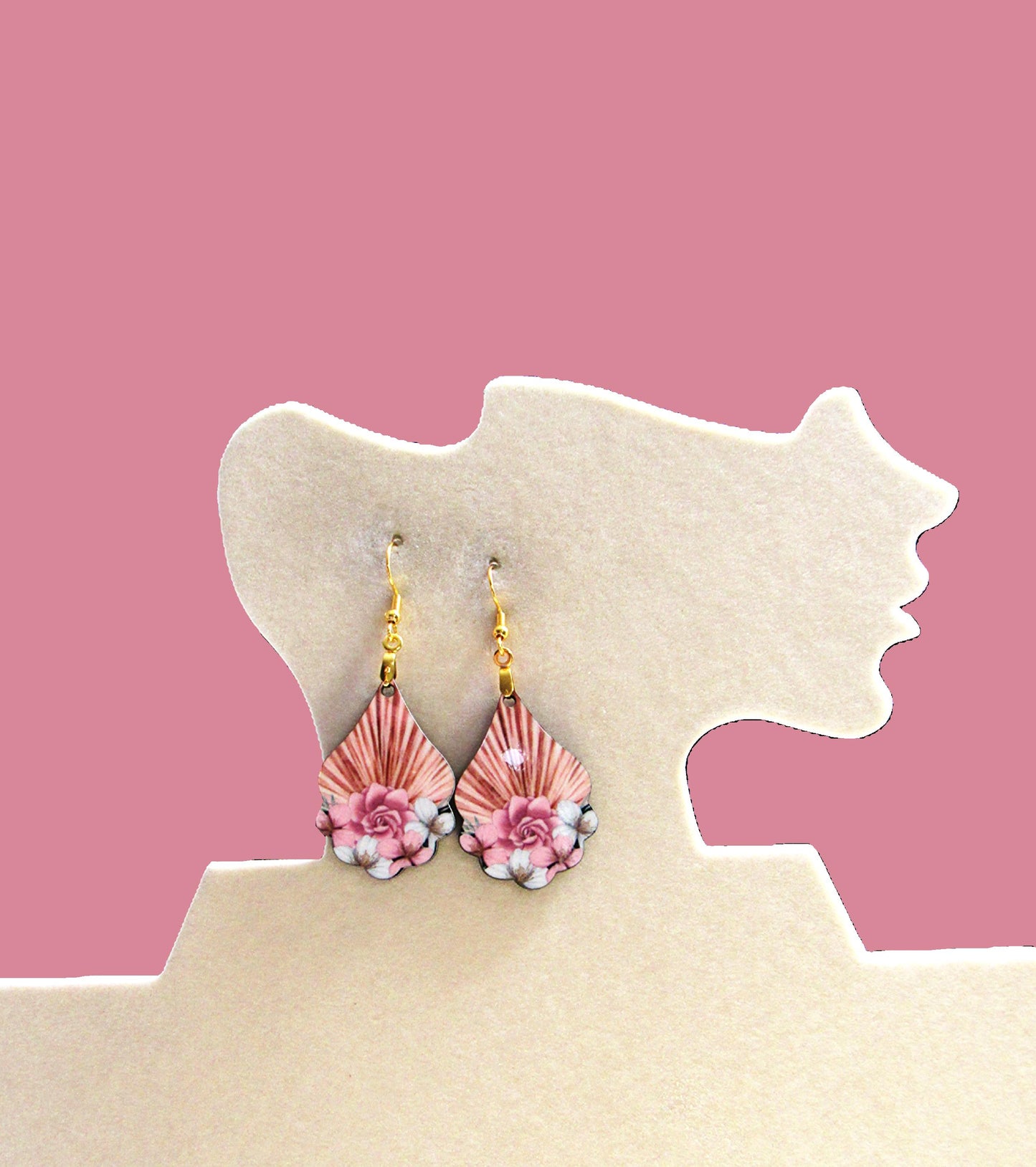 Fancy Teardrop Shaped Sublimated Earrings