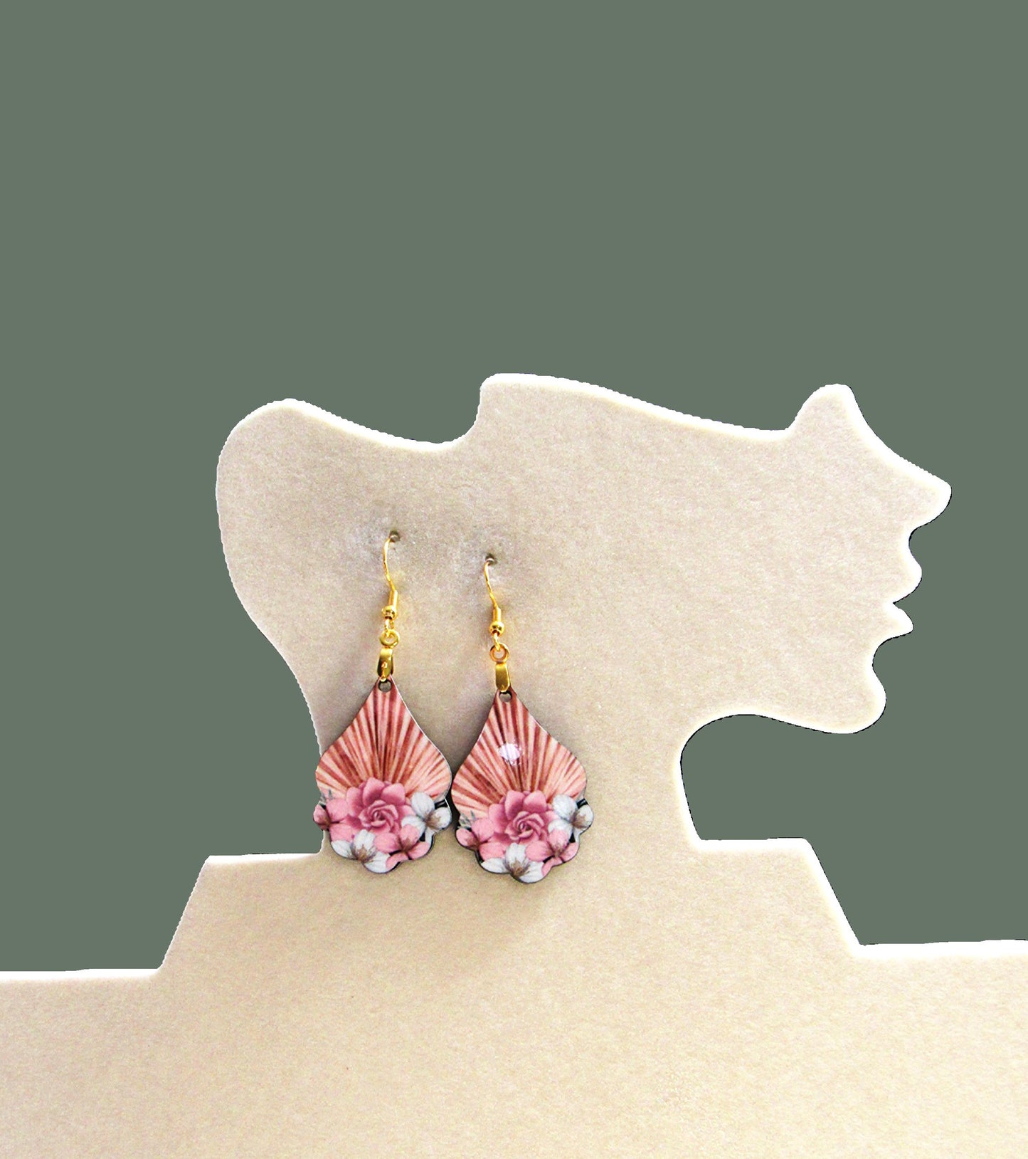 Fancy Teardrop Shaped Sublimated Earrings