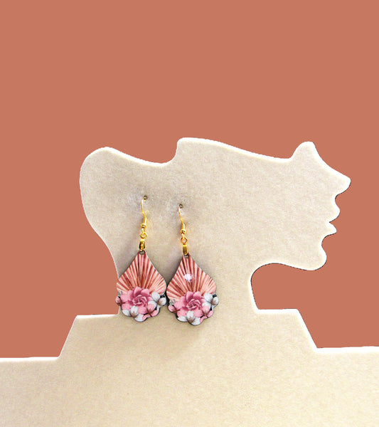 Fancy Teardrop Shaped Sublimated Earrings