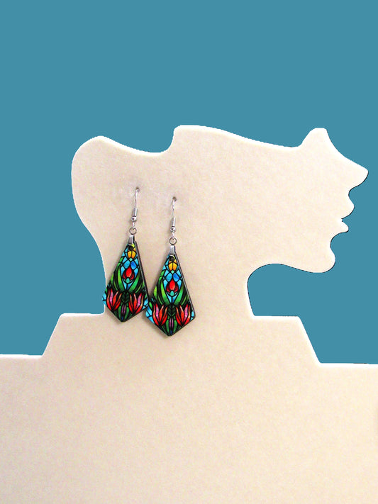 Boho Geometric Shaped Sublimated Earrings