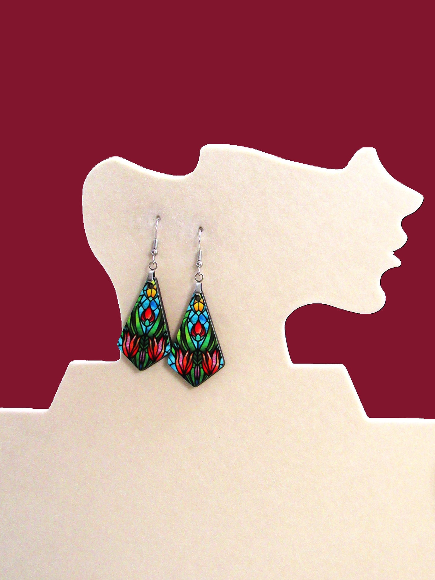 Boho Geometric Shaped Sublimated Earrings