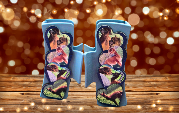 Heart Shaped Sublimated Hair Clip Large