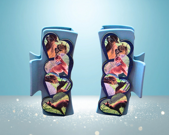 Heart Shaped Sublimated Hair Clip Large