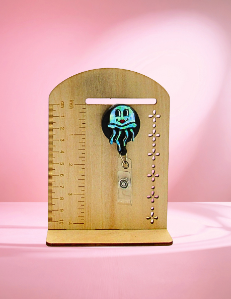 MDF-Jellyfish Shaped Sublimated Badge Reel