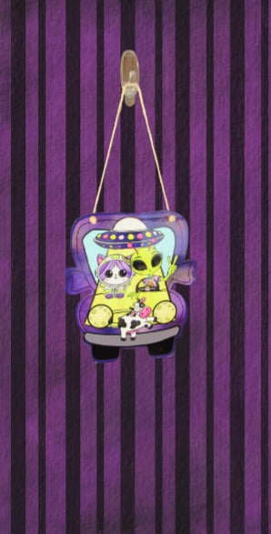 Truck Shaped Sublimated Door Hanger