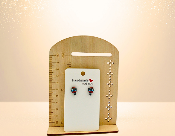 MDF-Arrowhead Shaped Sublimated Stud Earrings