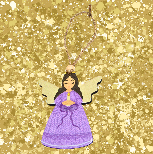 MDF- Angel Shaped Sublimated Ornament