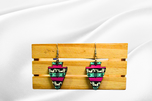 MDF-Arrow Head Shaped Sublimated Earrings 1.5 inch