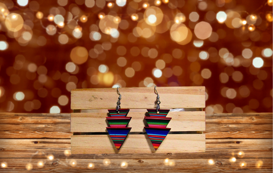 MDF-Triple Arrow Shaped Sublimated Earrings 1.5 inch