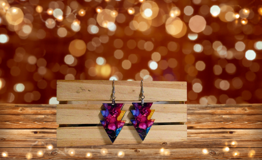 MDF-Triple Arrow Shaped Sublimated Earrings 1.5 inch