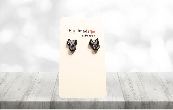 MDF-Axolotl Shaped Sublimated Stud Earrings
