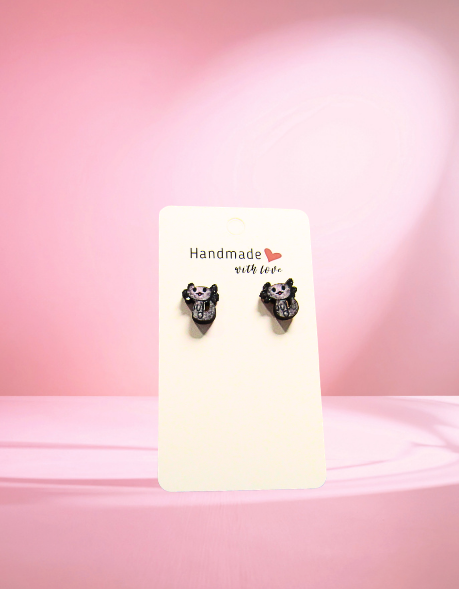 MDF-Axolotl Shaped Sublimated Stud Earrings