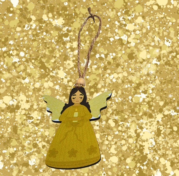 MDF- Angel Shaped Sublimated Ornament
