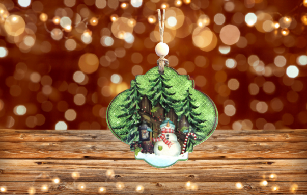 Bulb Shaped Sublimated Christmas Ornament