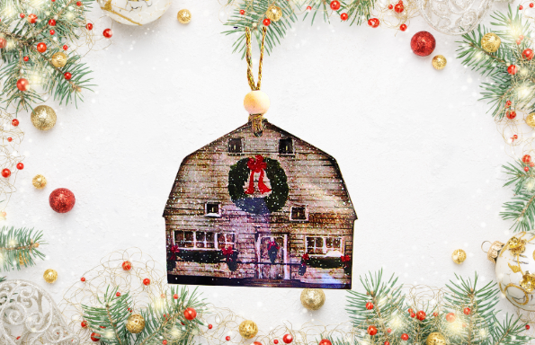 Barn Shaped Sublimated Ornament