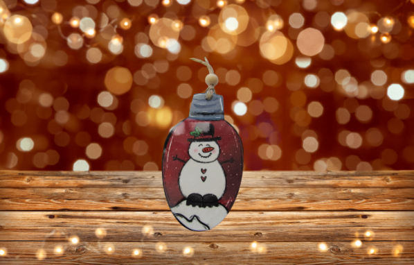 Christmas Light Bulb Shaped Sublimated Ornament