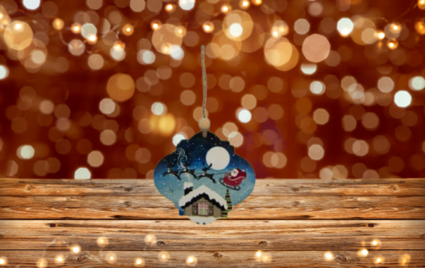 Bulb Shaped Sublimated Christmas Ornament