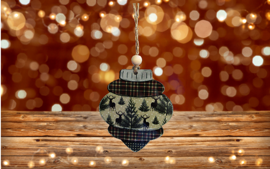 Vintage Bulb Shaped Sublimated Ornament
