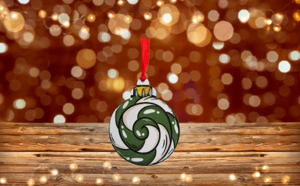 Round Christmas Bulb Shaped Sublimated Ornament
