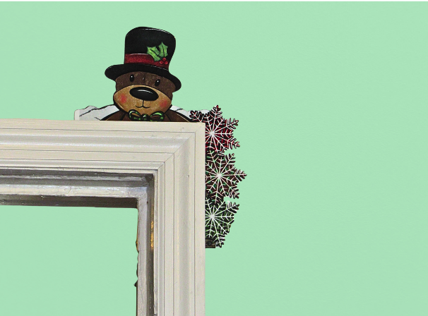 Bear Shaped Sublimated Corner Sitter